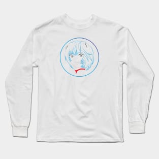 Rei Ayanami's Face - 02A Long Sleeve T-Shirt